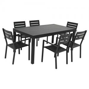 180/300 Extendable Aluminum Garden Furniture 10 Seater Anthracite