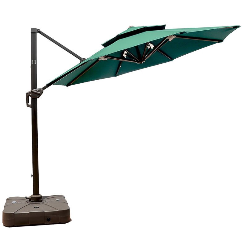 3 M Wind Resistant Garden Furniture Polyester Fabric Patio Metal Roman Umbrella