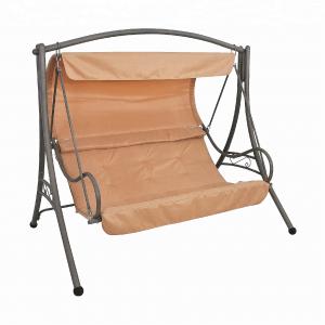 3-seater 2-seater modern outdoor steel patio swing chair with polyester canopy,garden lounge chair lounge bed