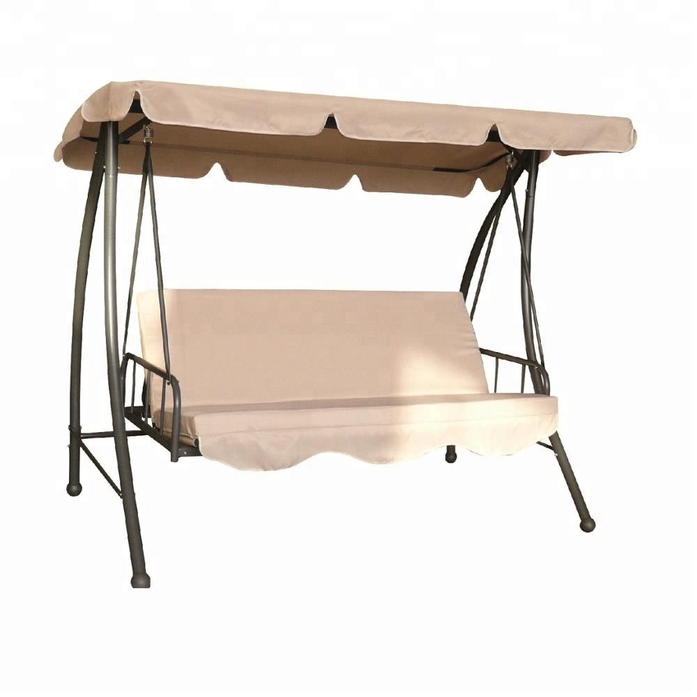 3-seater  swing chair garden swings with canopy and bed function patio swing