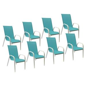 6PCS blue Dining aluminum Chairs set