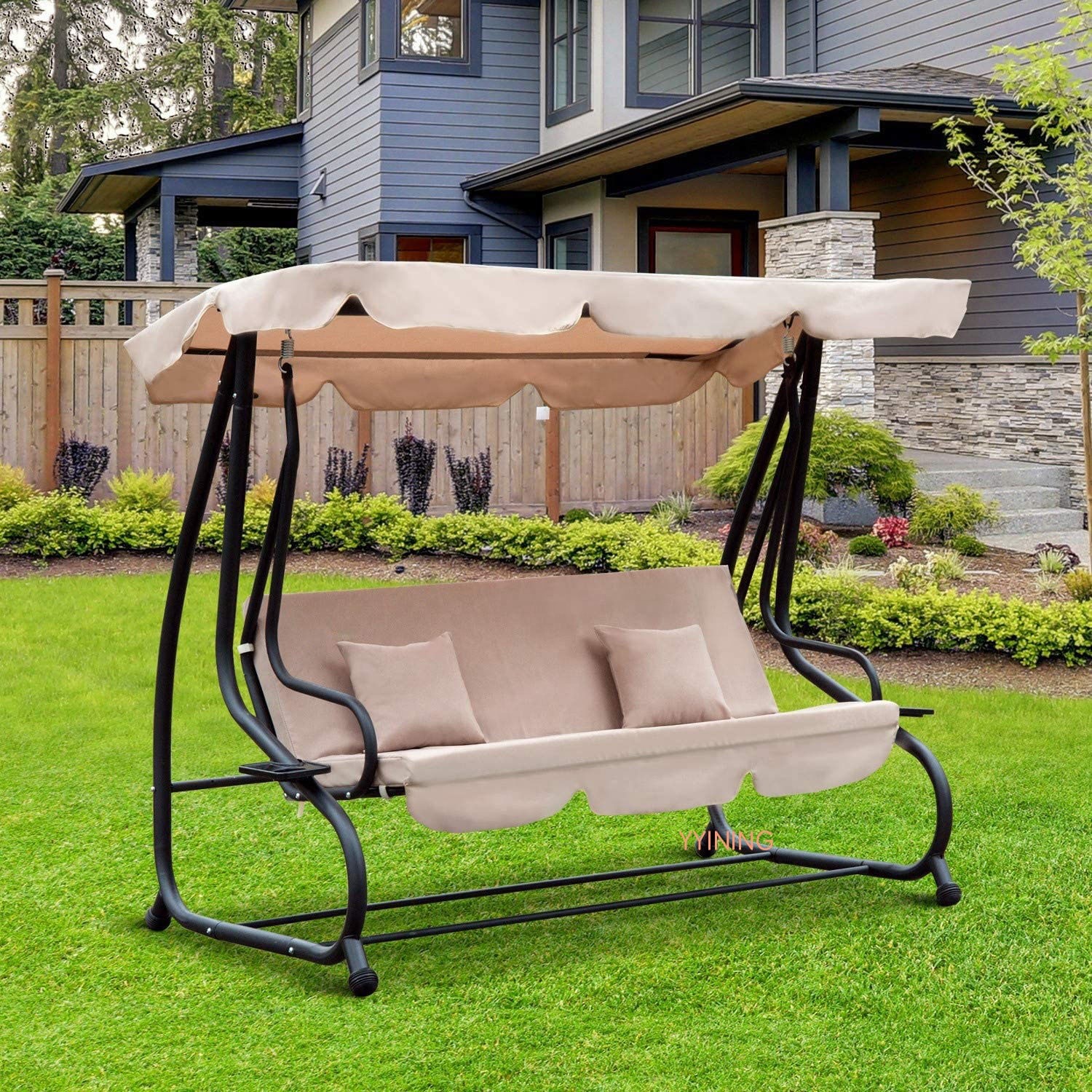 High Quality Swing Garden Chair Canopy Beach Metal Wrought Iron Patio Swings Hanging Swing Set