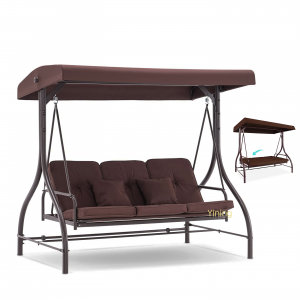 Garden steel leisure hanging bed with hanging bag