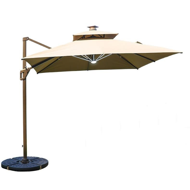 Metal Patio Furniture LED Garden Roman Umbrella Protected From The Sun