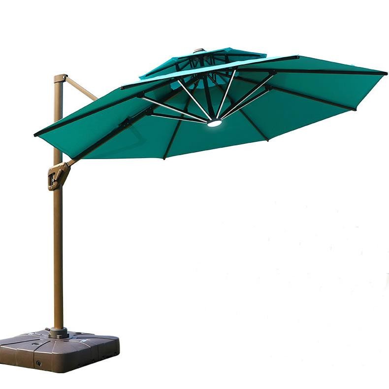 Metal Patio Furniture LED Garden Roman Umbrella Protected From The Sun