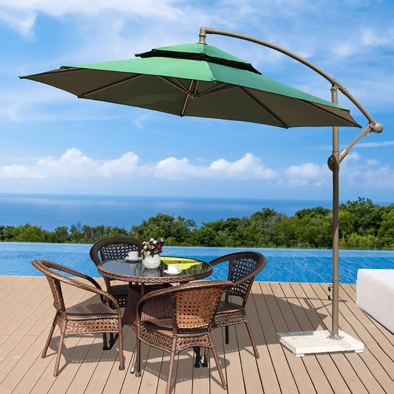 Outdoor Beach Roman Cantilever Offset Parasol Garden Large Banana Hanging Umbrella