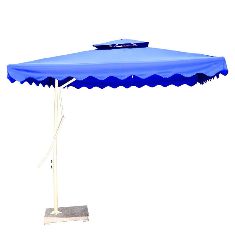 Patio Leisure Furniture Garden Solid Steel Wrench Umbrella With Double Roof