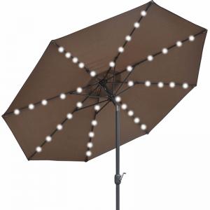 Patio Umbrella Leisure Cantilever Aluminum LED Umbrella For Garden Pool and Deck