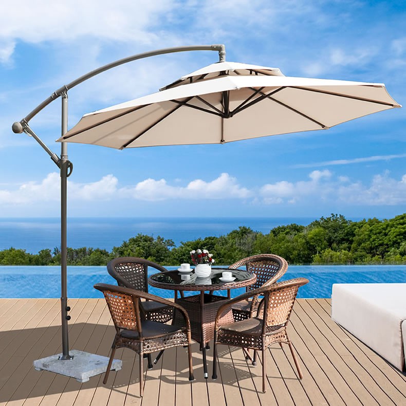 Wholesale Double Top Outdoor Patio Umbrella Garden Sun Parasol Cantilever Umbrellas