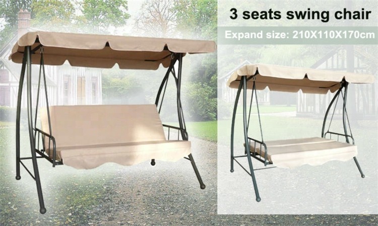 Patio Swings metal swing bed with canopy and cushion hanging chair