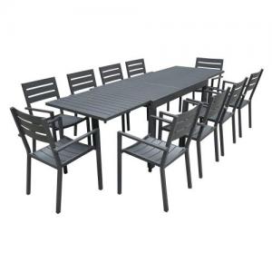 garden furniture extendable 132/264 in anthracite aluminum 10 places