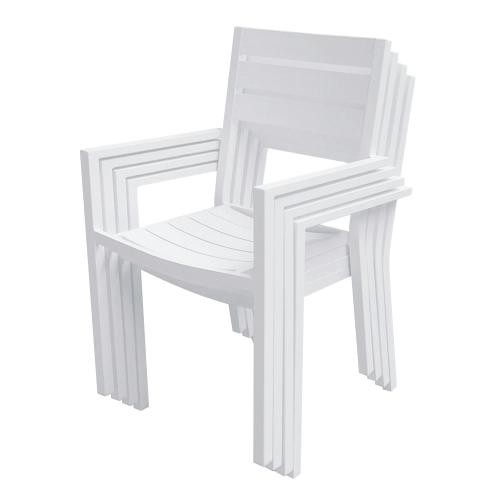 garden furniture extendable 132/264 in white aluminum 10 places