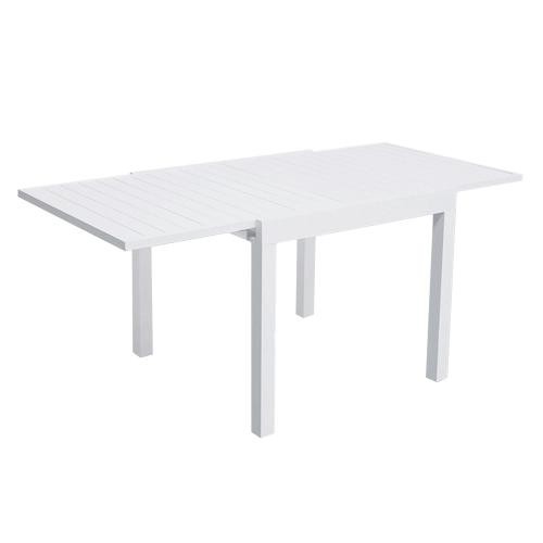 garden furniture extendable 90 180 in white aluminum 8 places