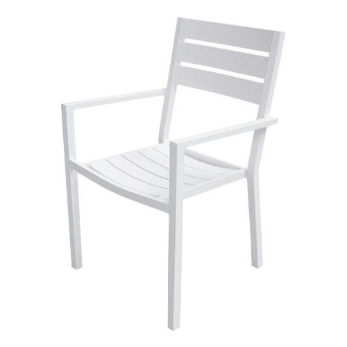 garden furniture extendable 90 180 in white aluminum 8 places