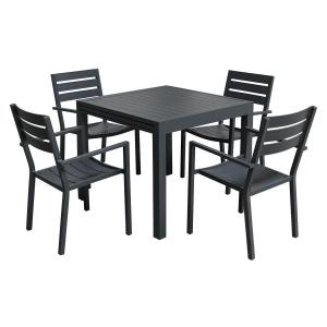 garden furniture extendable 90/180 in anthracite aluminum 8 places