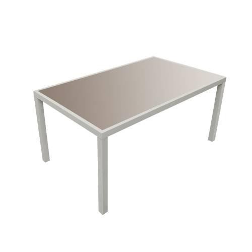 garden furniture in taupe textilene 6 places taupe aluminum