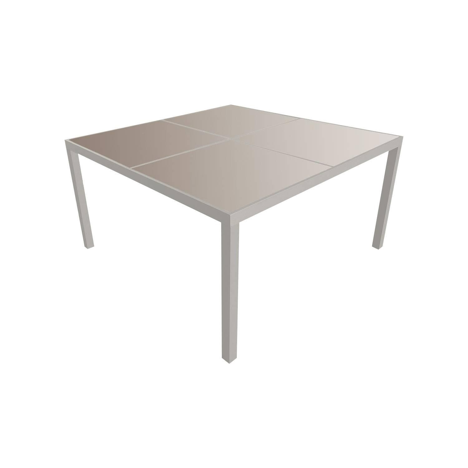 garden furniture in taupe textilene 8 places taupe aluminum