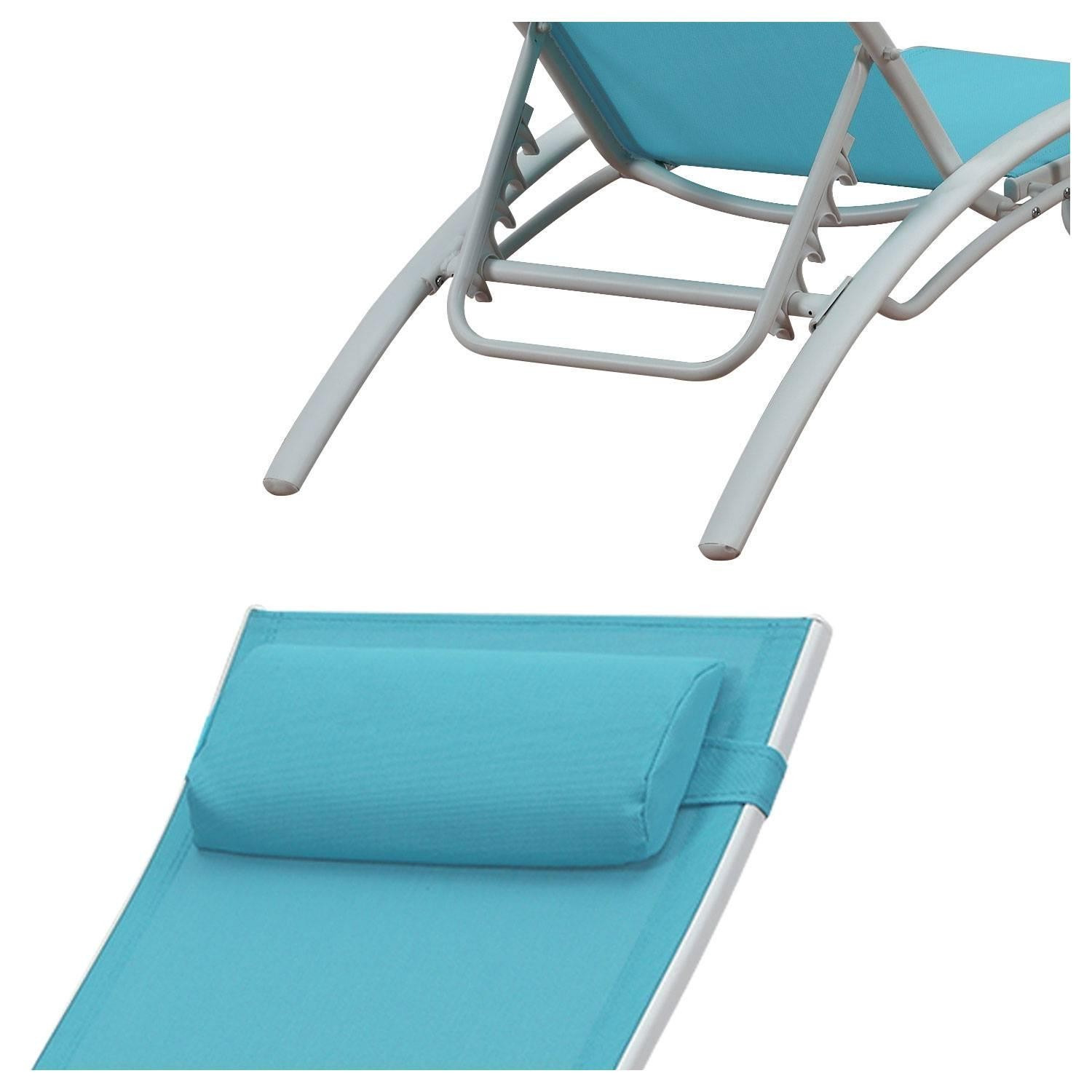 textilene deckchair set of 2 blue textilene white structure