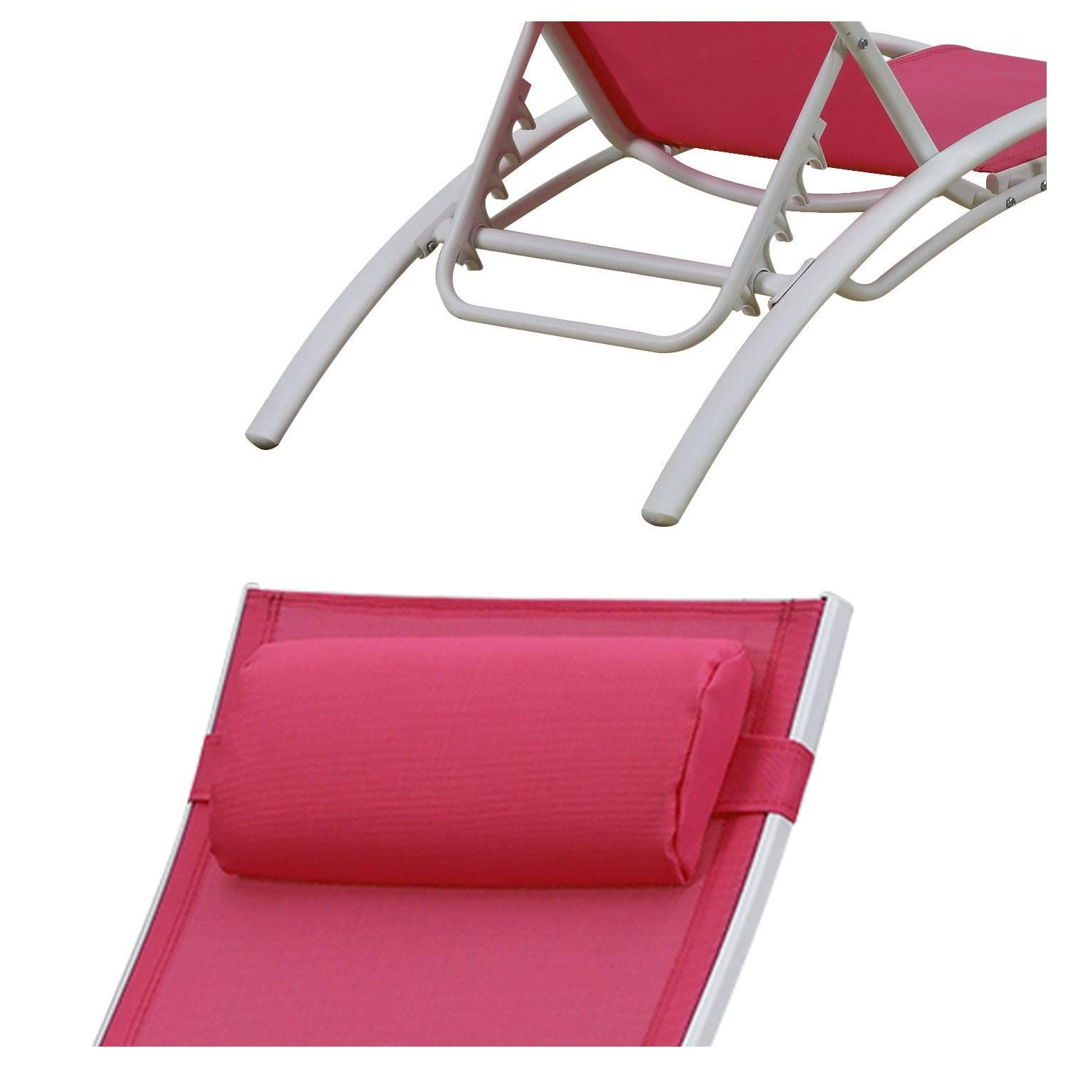 textilene deckchair set of 2 fuchsia textilene white structure