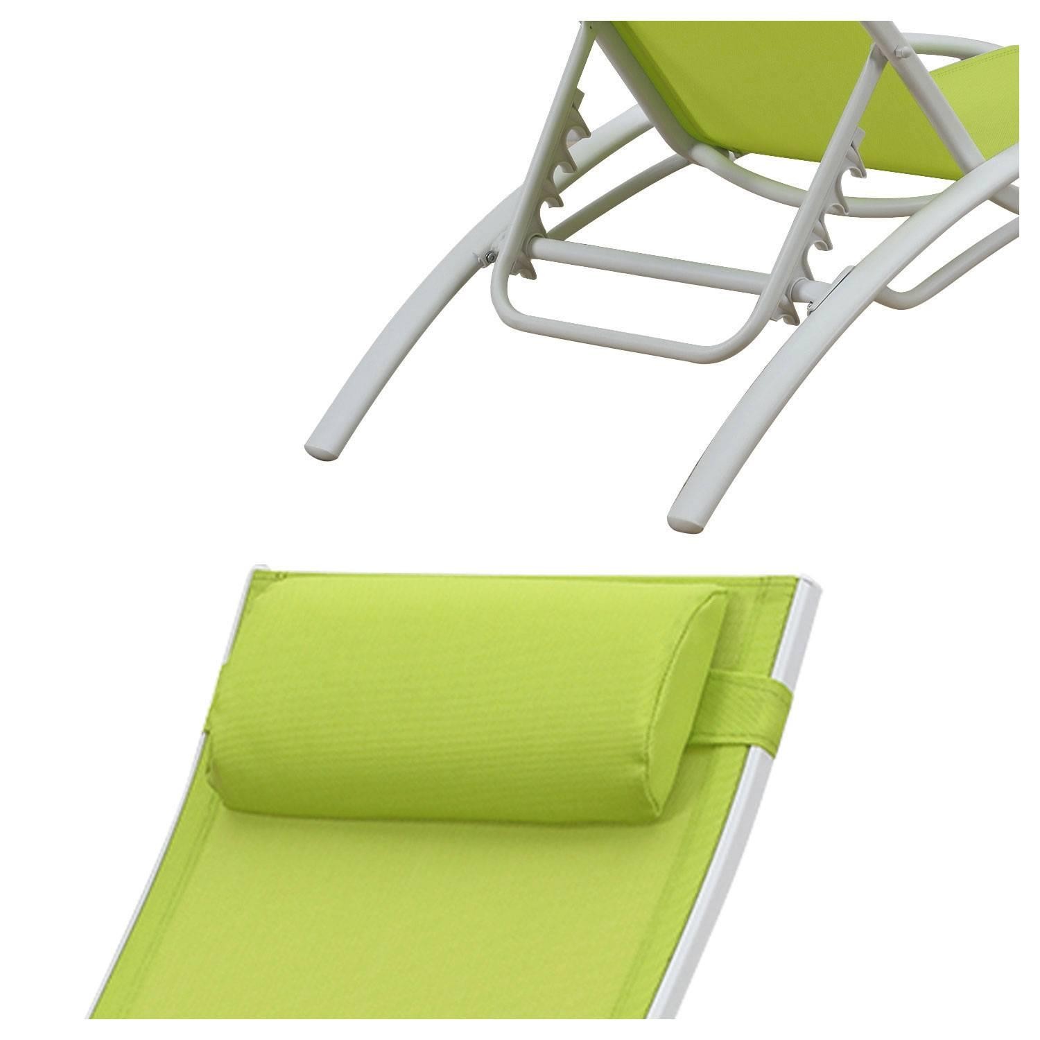 textilene deckchair set of 2 green textilene white structure