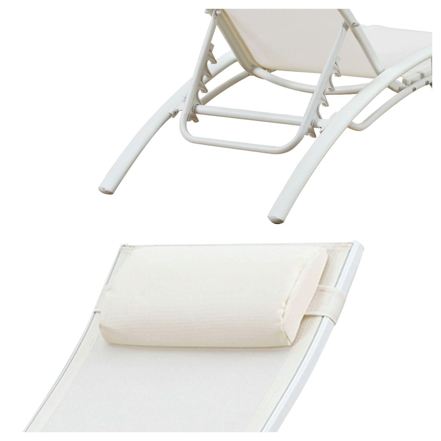 textilene deckchair set of 2 white textilene white structure